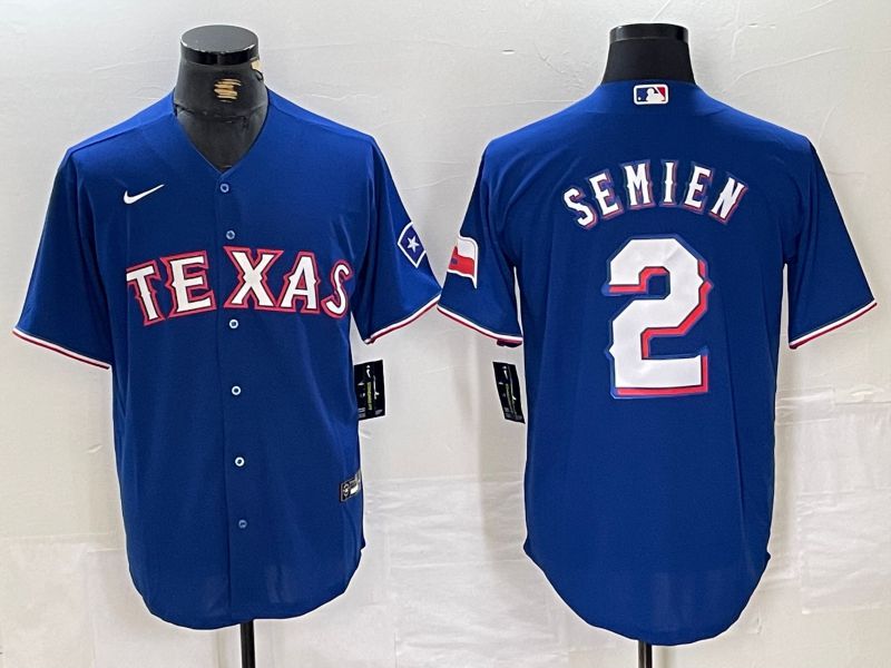 Men Texas Rangers #2 Semien Nike Game 2024 MLB Jersey style 1->texas rangers->MLB Jersey